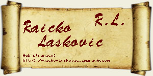 Raičko Lasković vizit kartica
